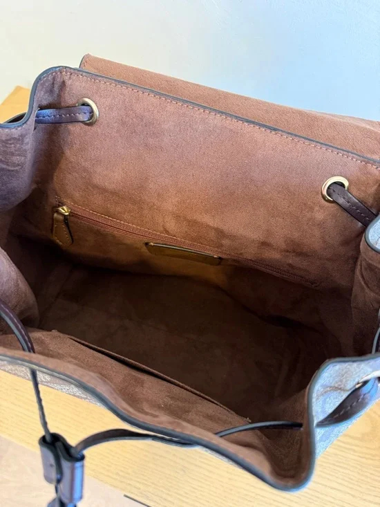 New Coach Kleo Backpack with Rust Suede Flap - Picture 6 of 6